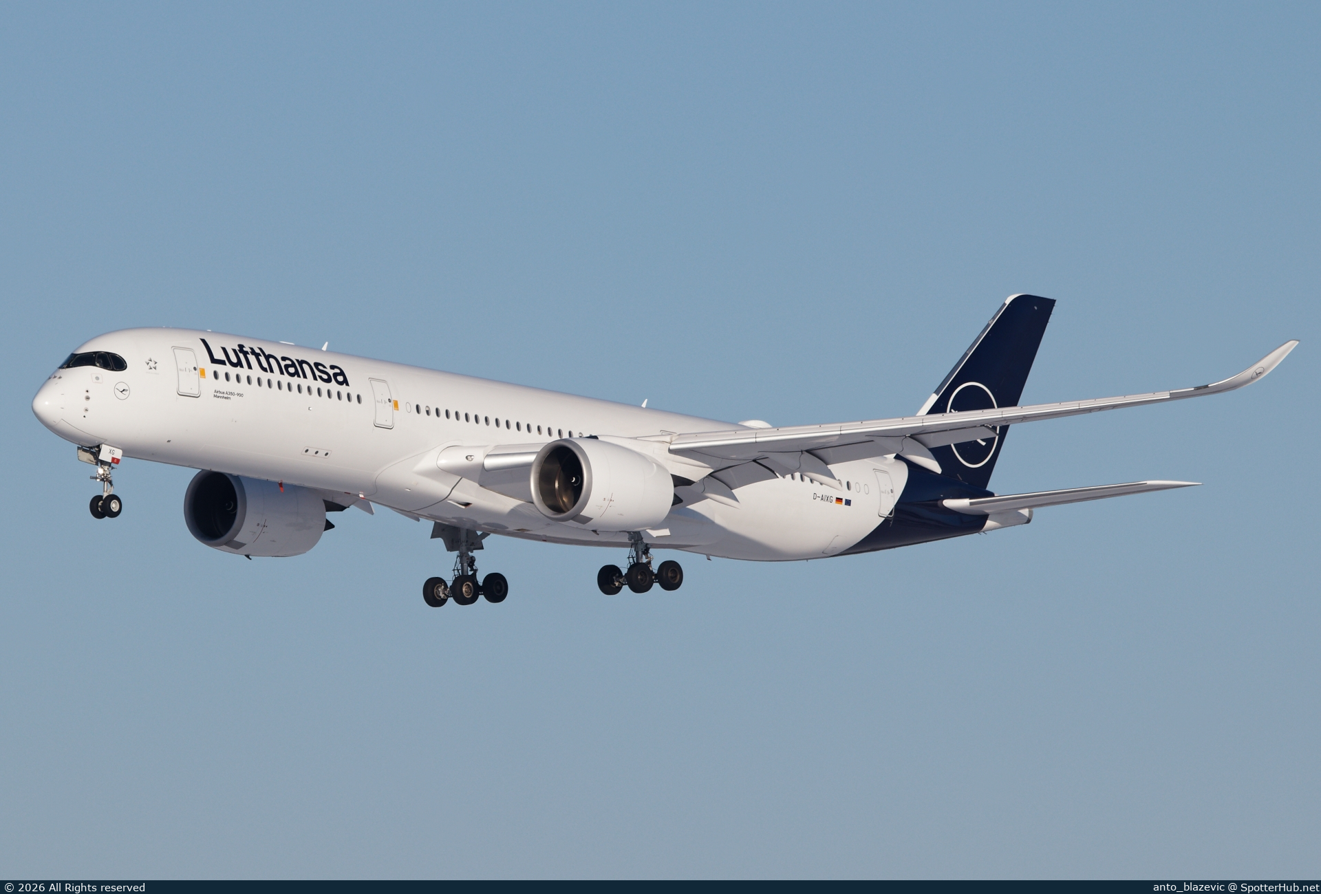 Photo of D-AIXG - Airbus A350-941 operated by Lufthansa