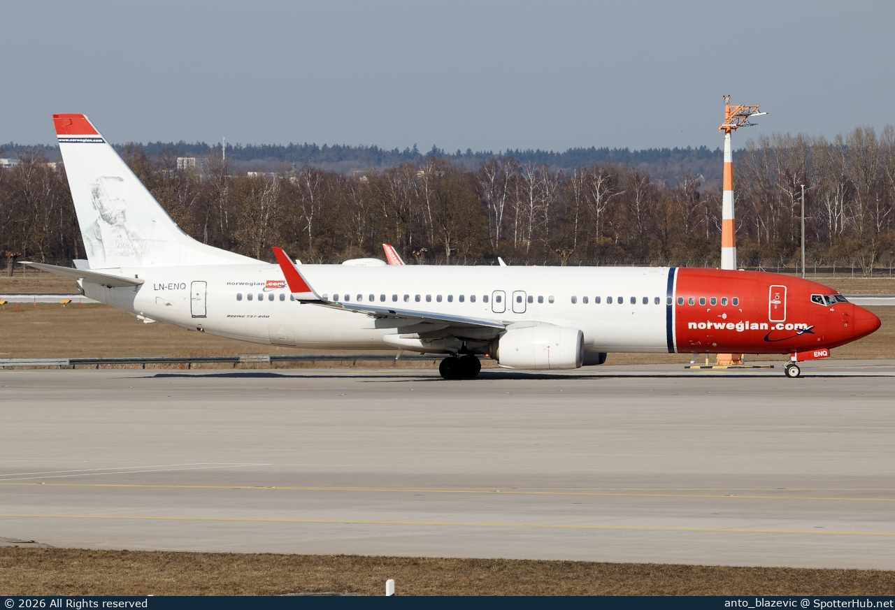 Photo of LN-ENQ - Boeing 737-8JP operated by Norwegian Air Shuttle