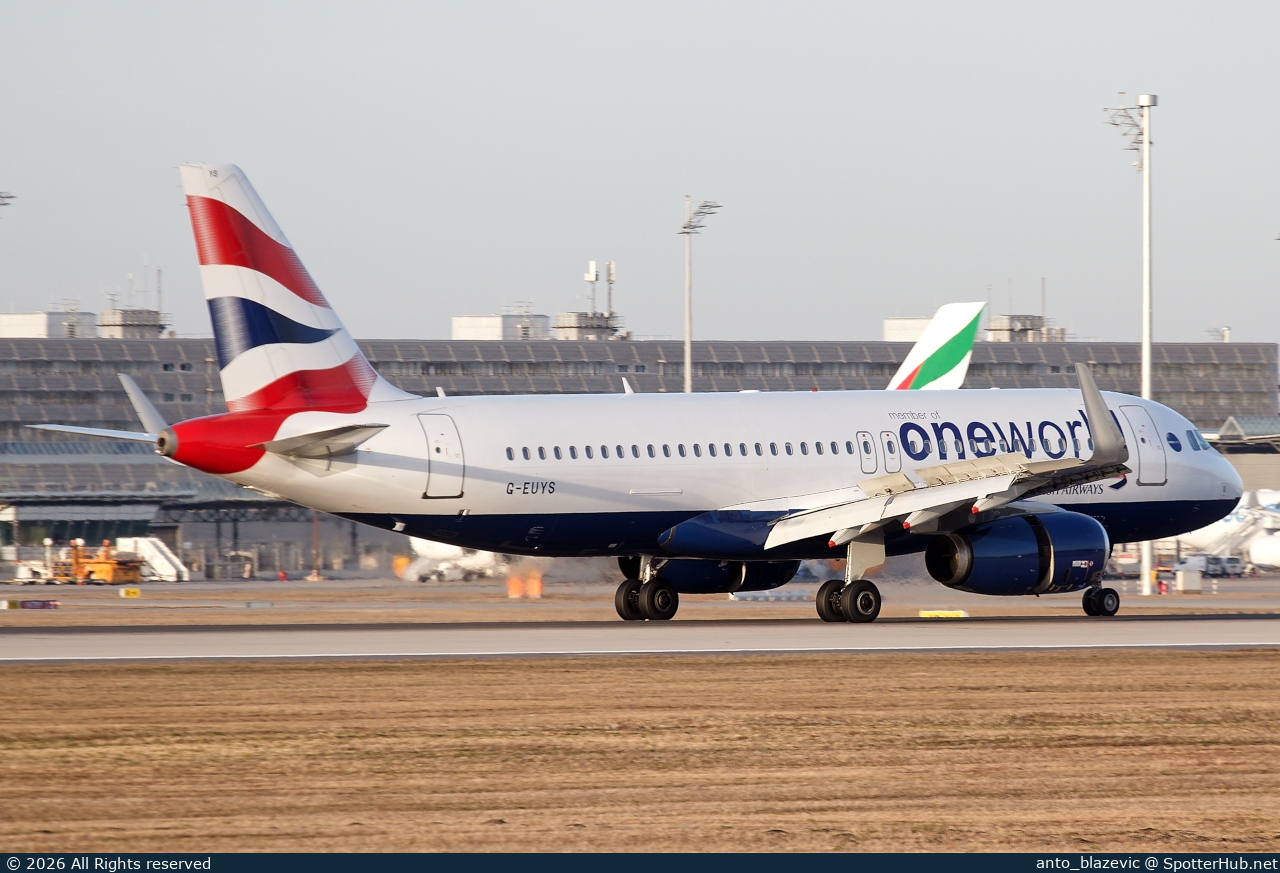 Photo of G-EUYS - Airbus A320-232 operated by British Airways
