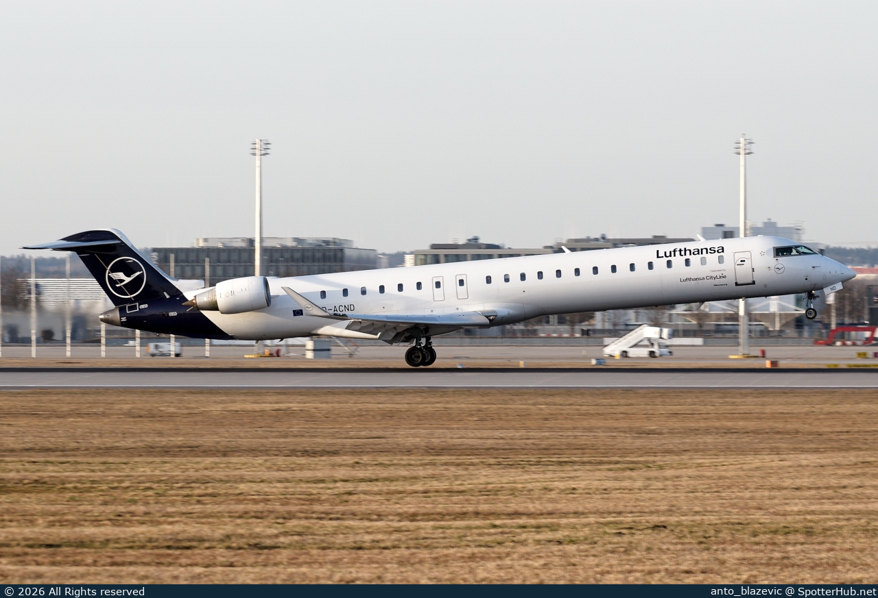 Photo of D-ACND - Bombardier CRJ-900LR operated by Lufthansa CityLine