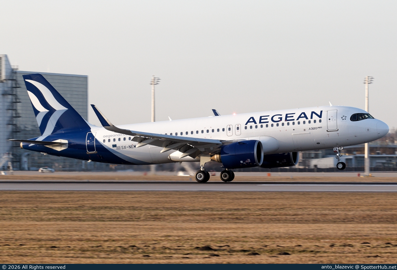 Photo of SX-NEM - Airbus A320-271N operated by Aegean Airlines
