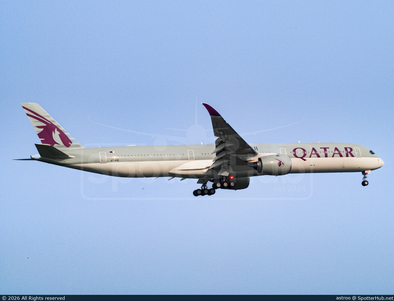 Photo of A7-AOD - Airbus A350-1041 operated by Qatar Airways