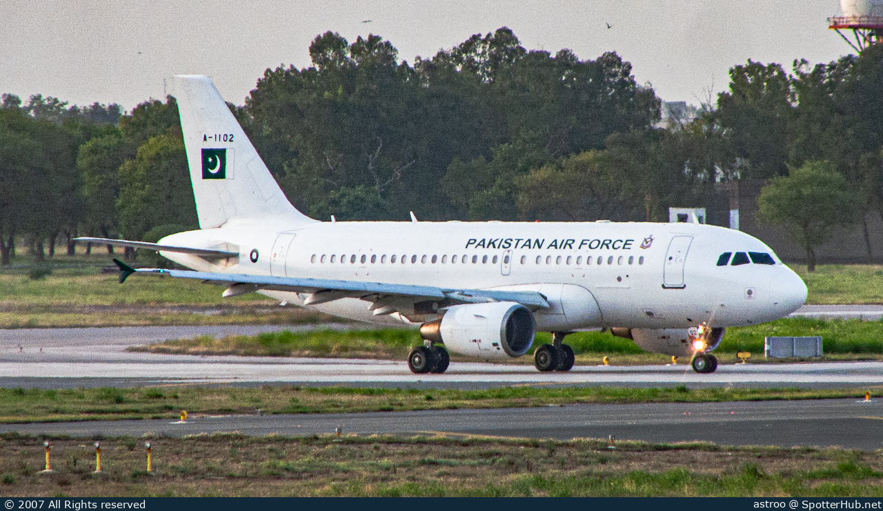 Photo of A-1102 - Airbus A319-112 operated by Pakistan Air Force