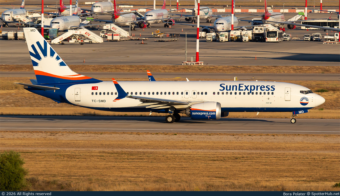 Photo of TC-SMD - Boeing 737 MAX 8 operated by SunExpress