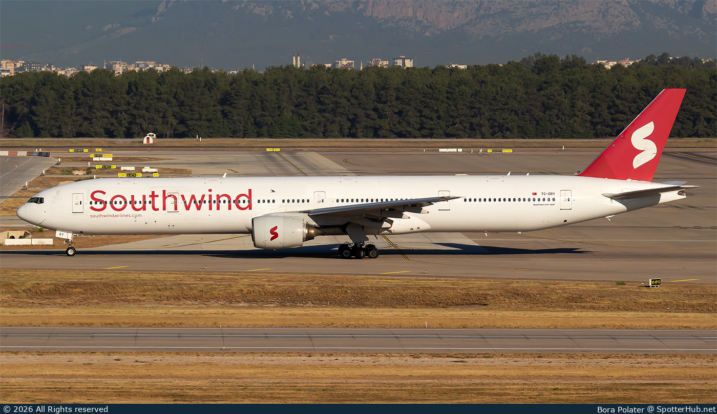 Photo of TC-GRY - Boeing 777-312 operated by Southwind Airlines