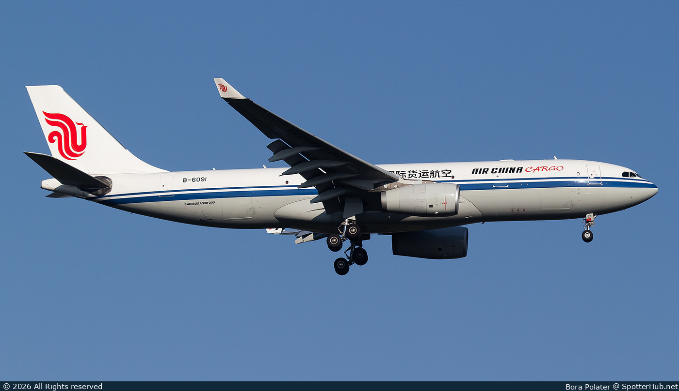 Photo of B-6091 - Airbus A330-243(P2F) operated by Air China Cargo