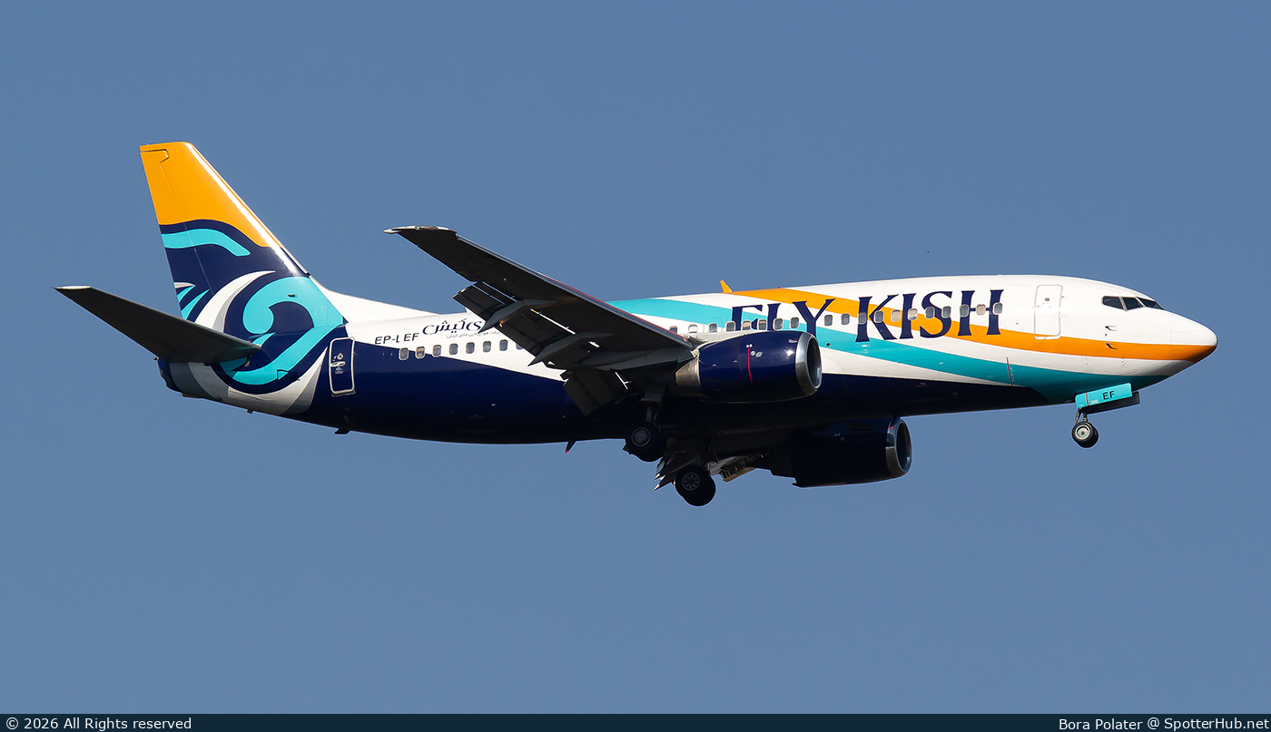 Photo of EP-LEF - Boeing 737-33V operated by Fly Kish Airlines