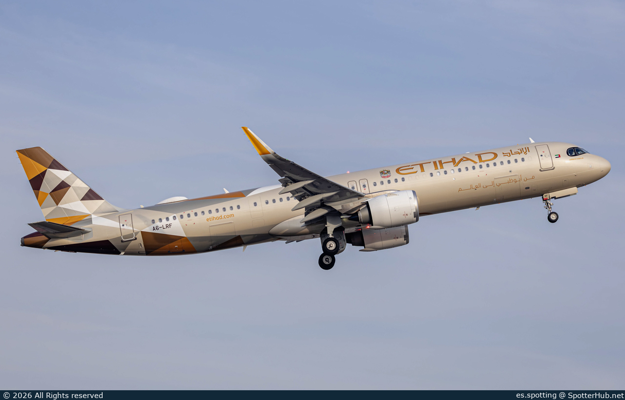 Photo of A6-LRF - Airbus A321-251NX operated by Etihad Airways