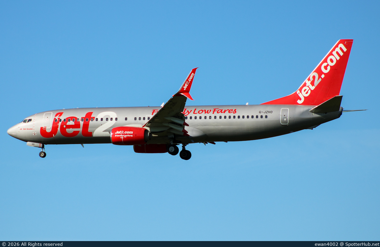 Photo of G-JZHO - Boeing 737-8MG operated by Jet2