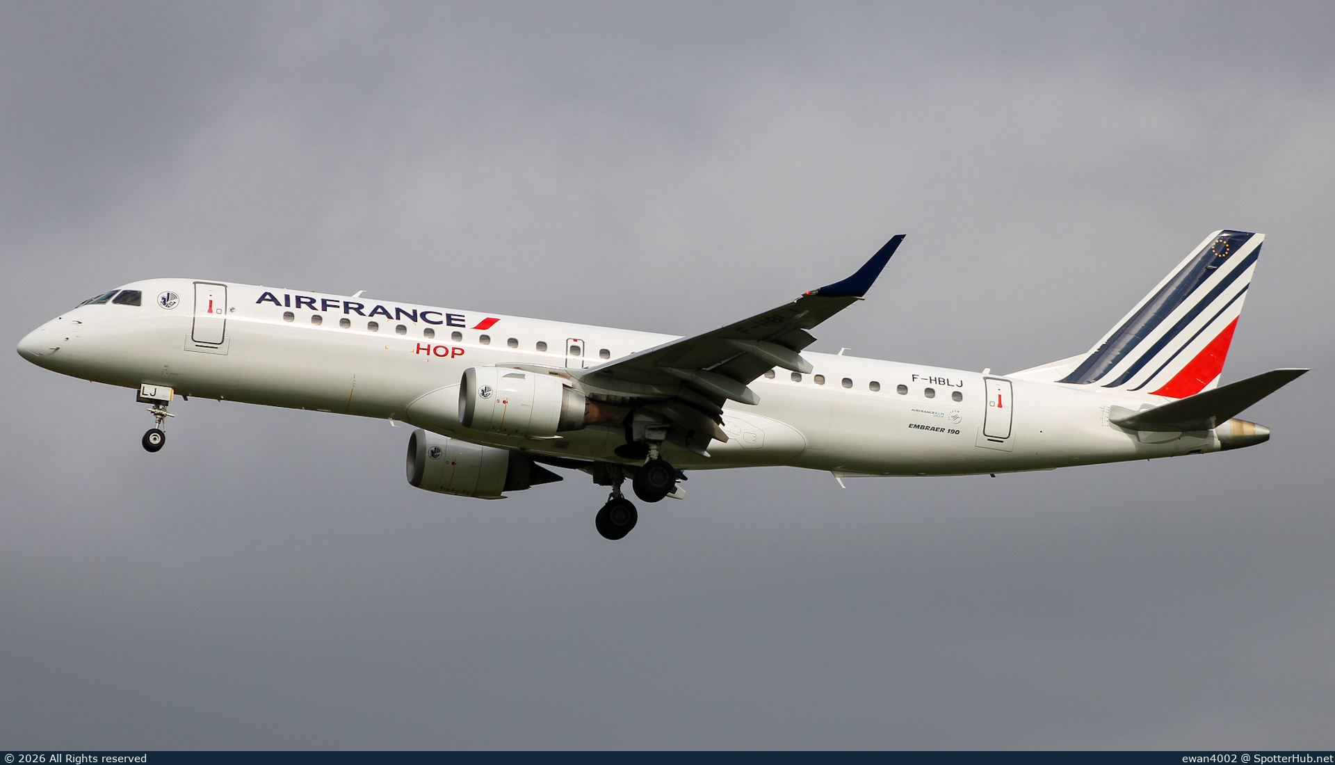 Photo of F-HBLJ - Embraer ERJ-190STD operated by Air France HOP