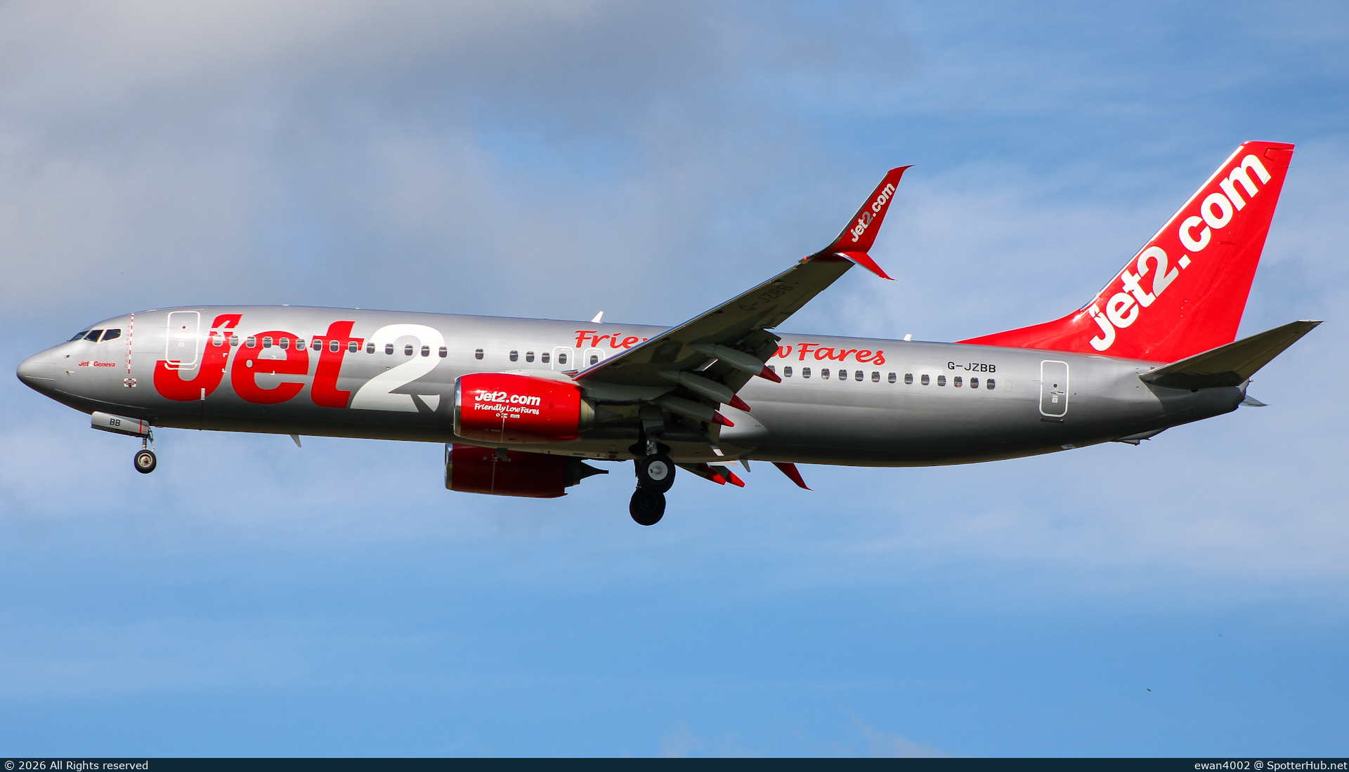 Photo of G-JZBB - Boeing 737-8MG operated by Jet2