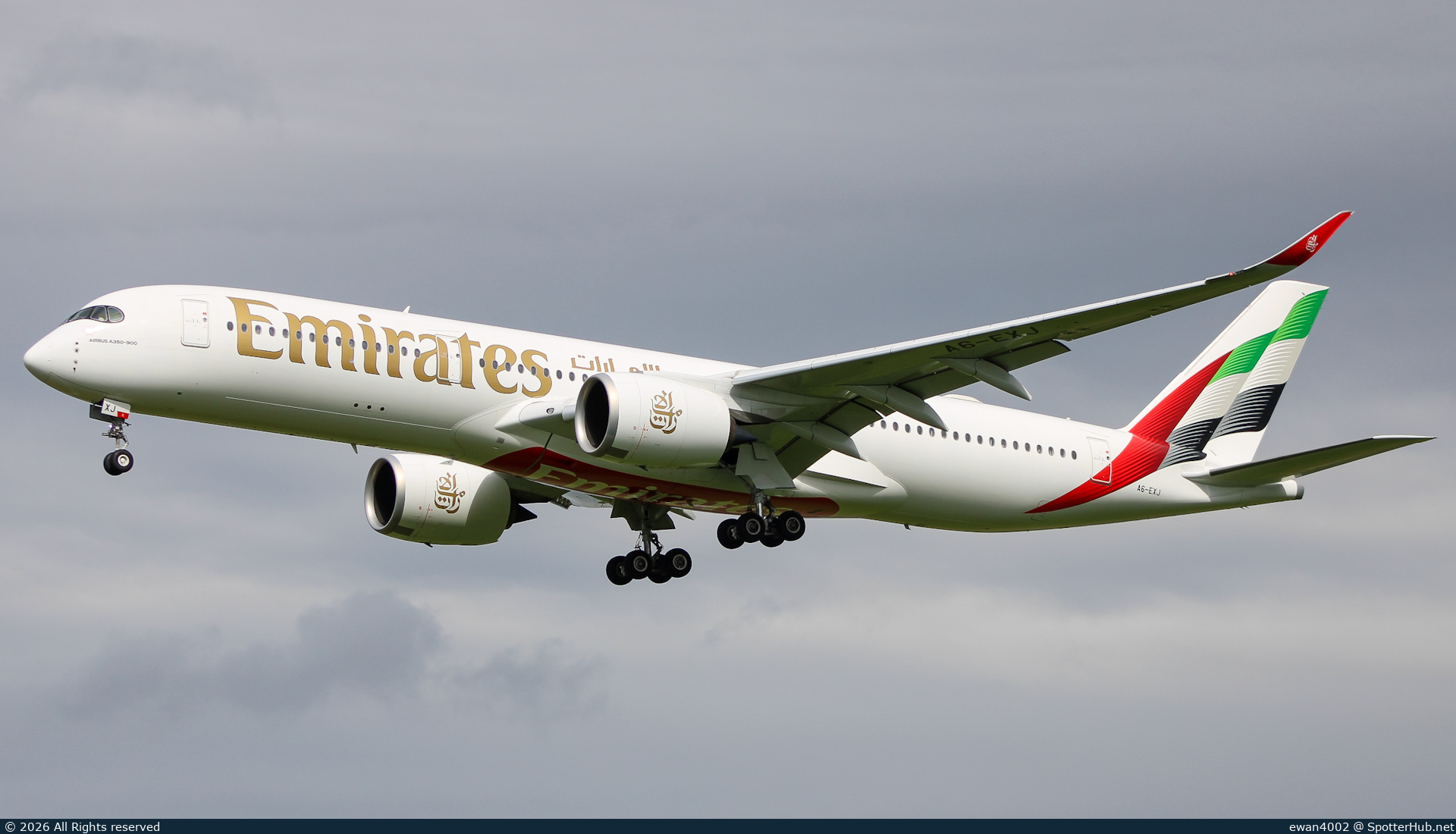 Photo of A6-EXJ - Airbus A350-941 operated by Emirates