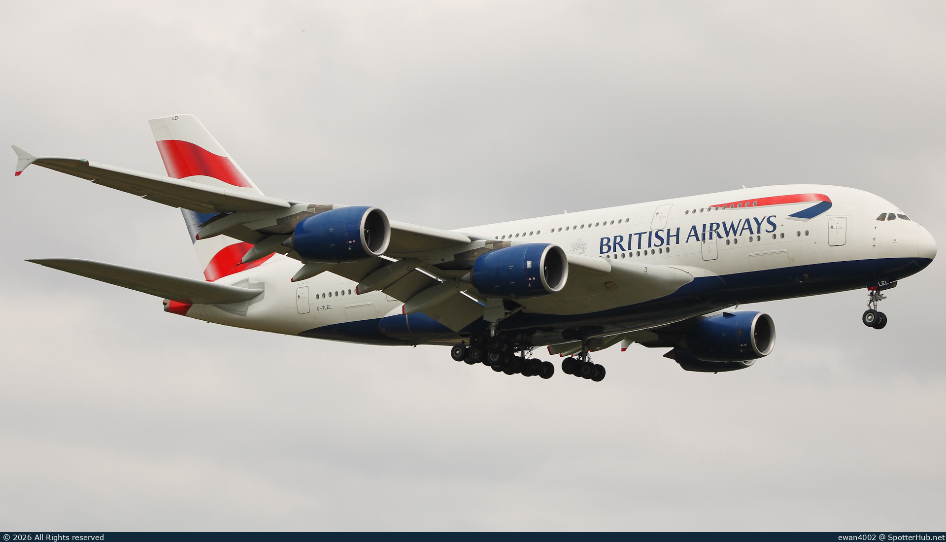 Photo of G-XLEL - Airbus A380-841 operated by British Airways