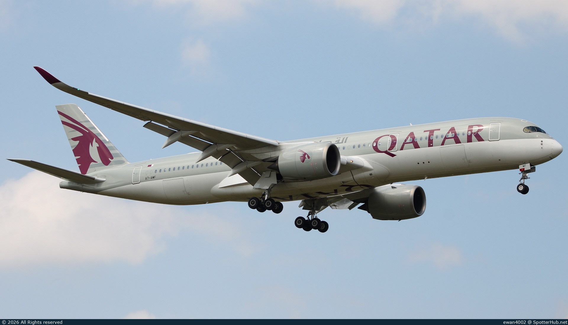 Photo of A7-AMF - Airbus A350-941 operated by Qatar Airways