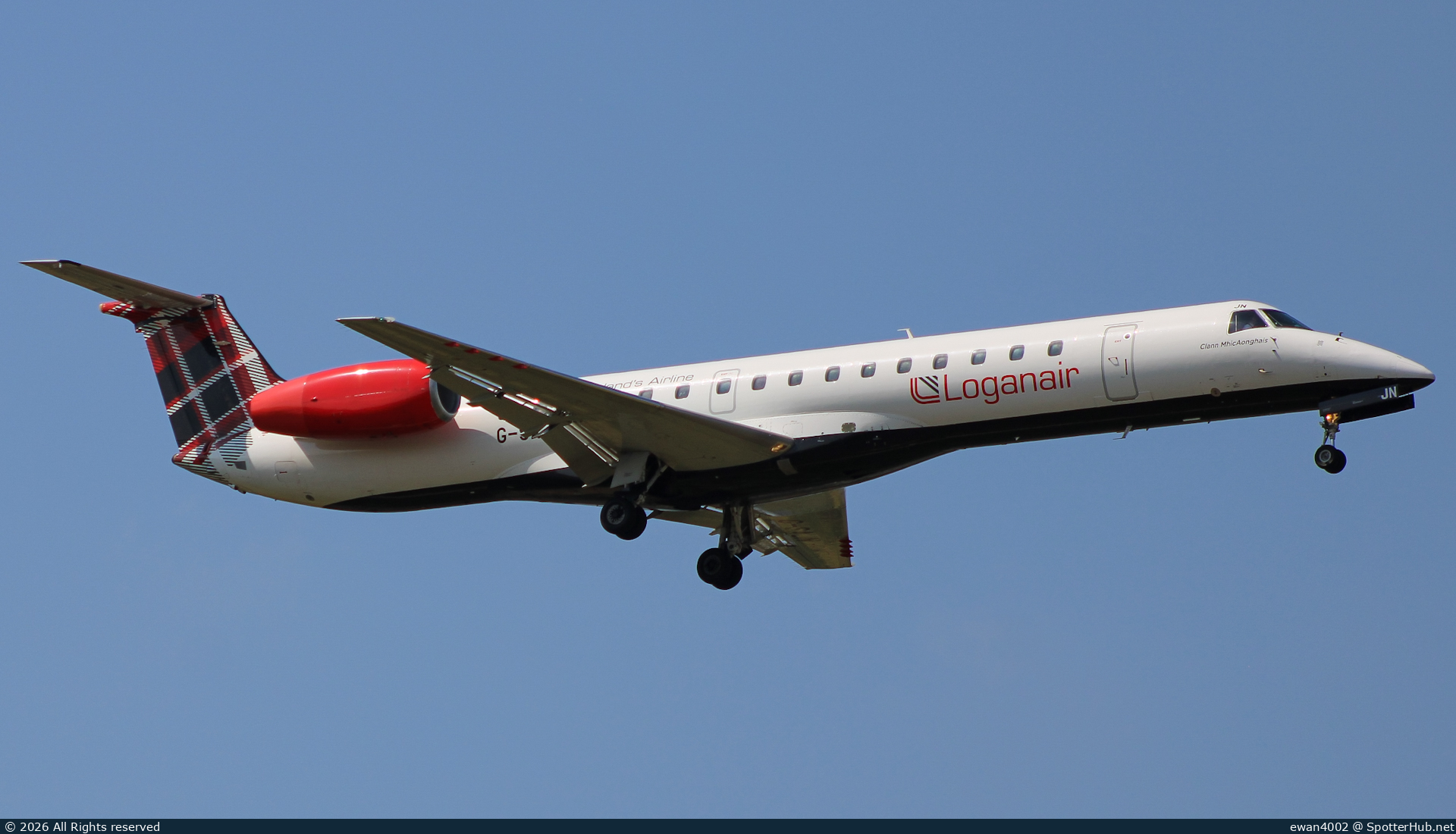 Photo of G-SAJN - Embraer ERJ-145EP operated by Loganair