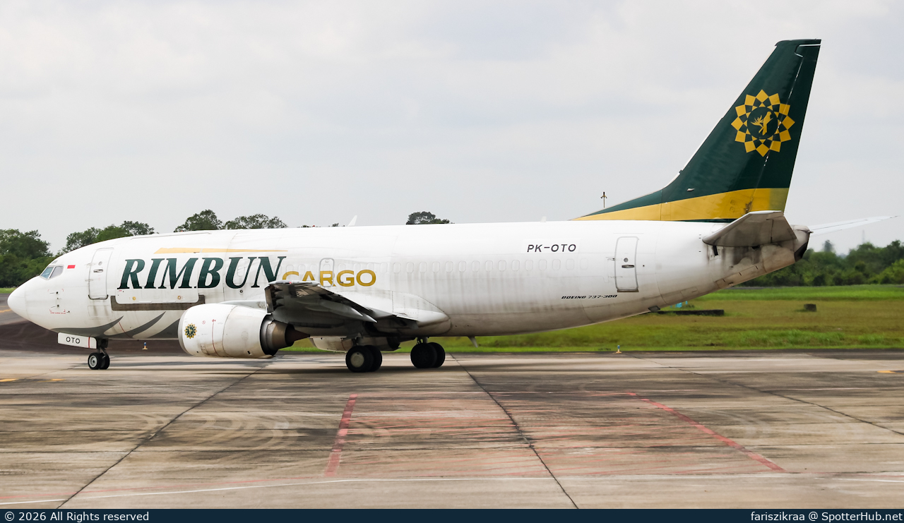 Photo of PK-OTO - Boeing 737-3J6(SF) operated by Rimbun Air