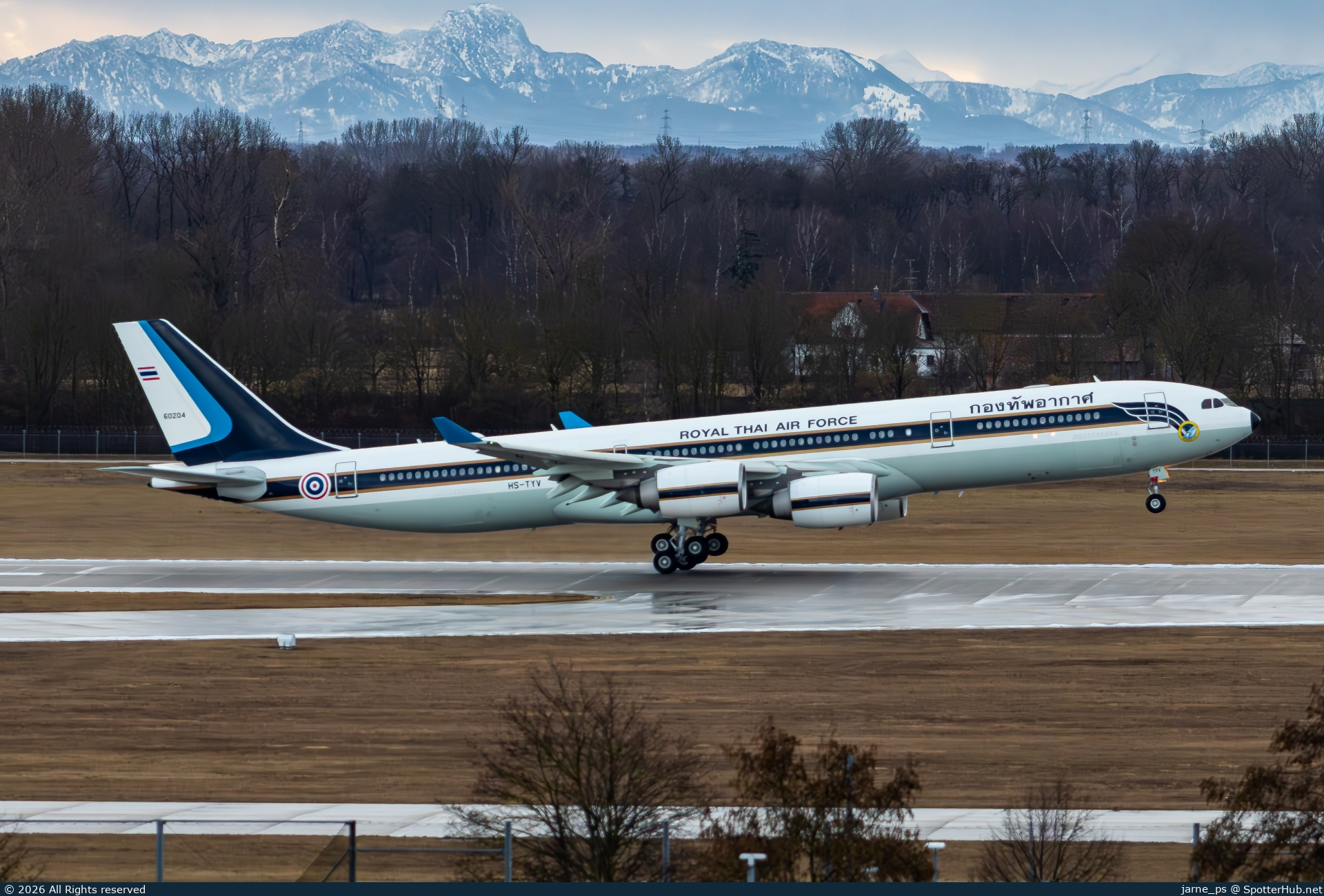 Photo of HS-TYV - Airbus A340-541 operated by Royal Thai Air Force