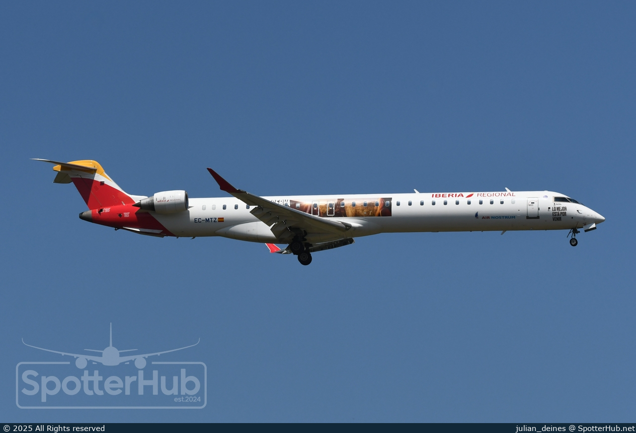 Photo of EC-MTZ - Bombardier CRJ-1000 operated by Iberia Regional (opb Air Nostrum)