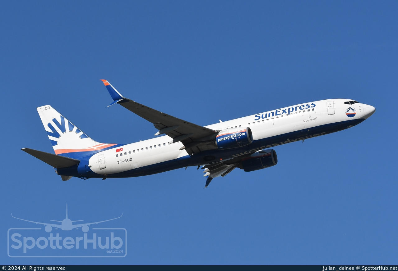 Photo of TC-SOD - Boeing 737-8HC operated by SunExpress