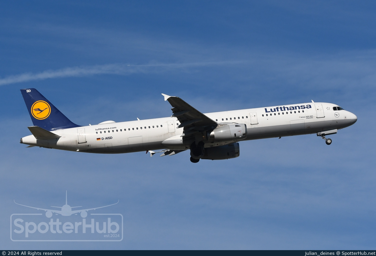 Photo of D-AISD - Airbus A321-231 operated by Lufthansa