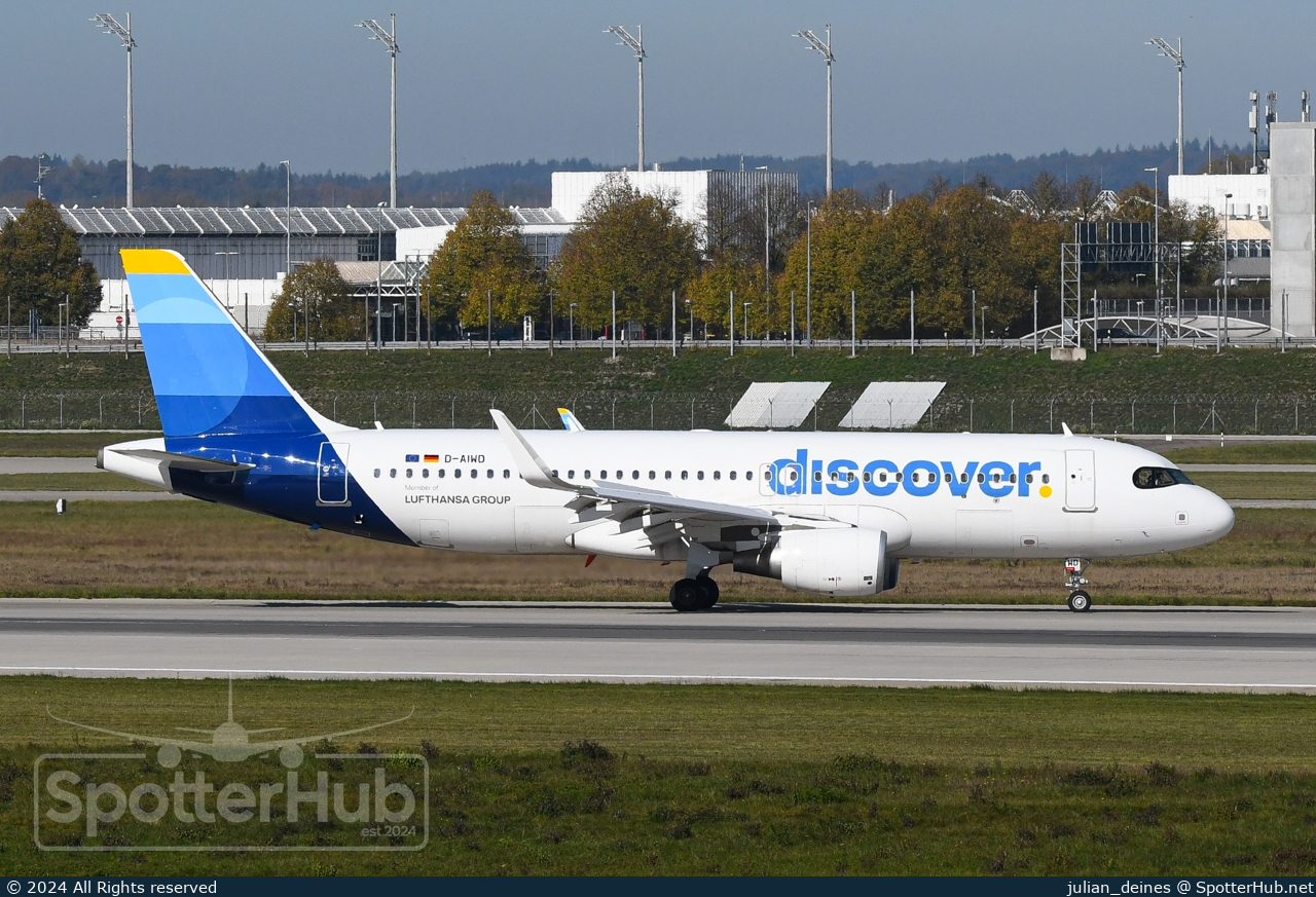 Photo of D-AIWD - Airbus A320-214 operated by Discover Airlines