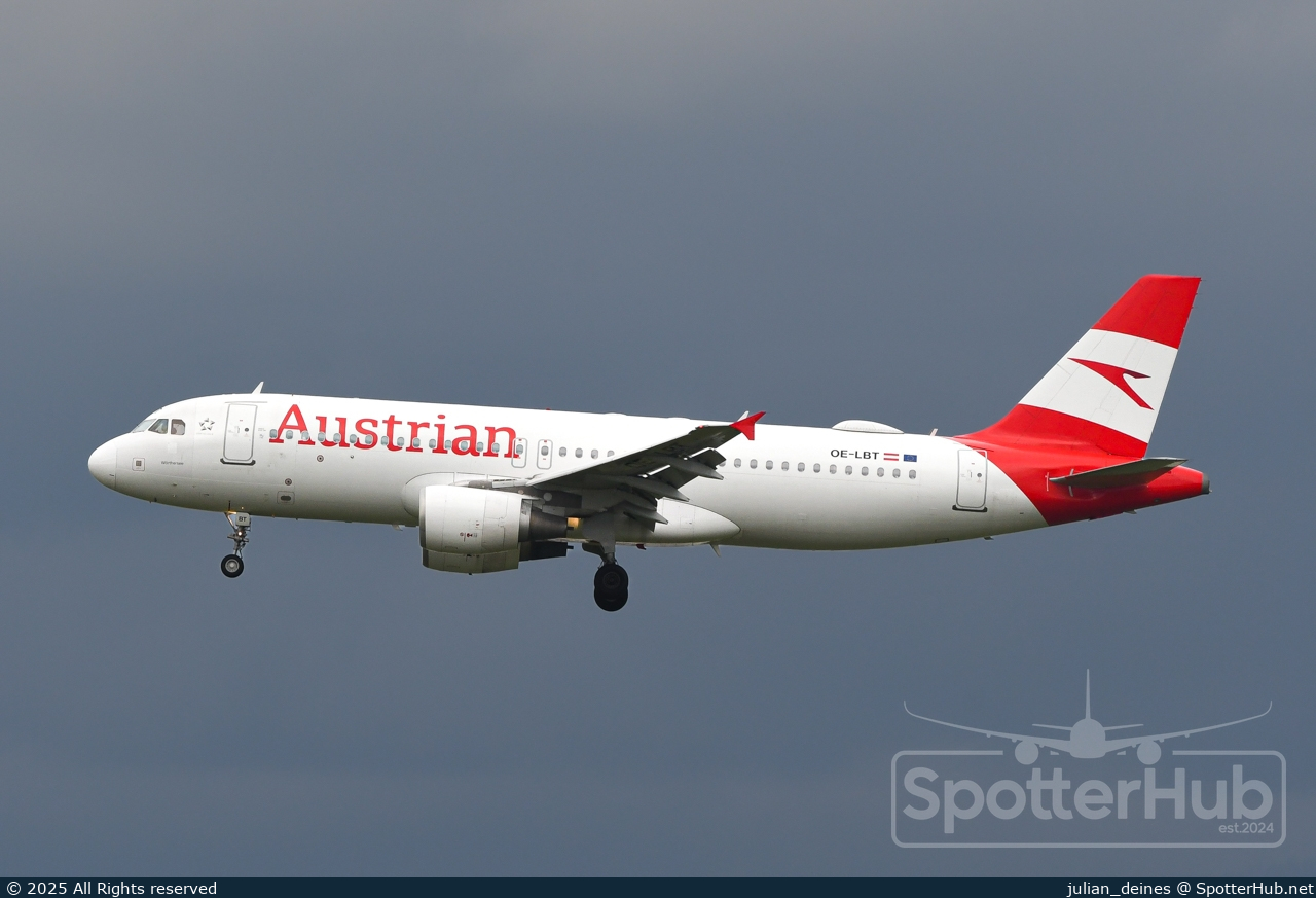 Photo of OE-LBT - Airbus A320-214 operated by Austrian Airlines