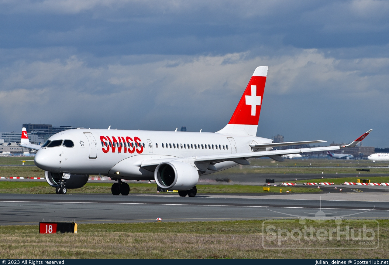 Photo of HB-JBD - Airbus A220-100 operated by Swiss International Air Lines