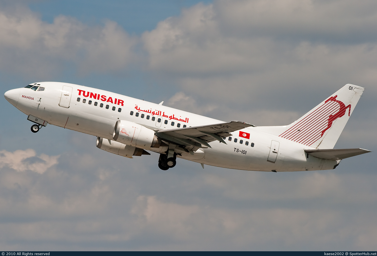 Photo of TS-IOI - Boeing 737-5H3 operated by Tunisair