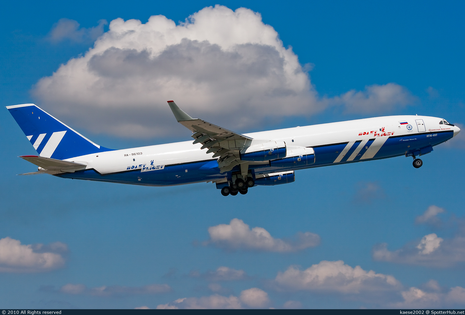 Photo of RA-96103 - Ilyushin Il-96-400T operated by Polet Flight