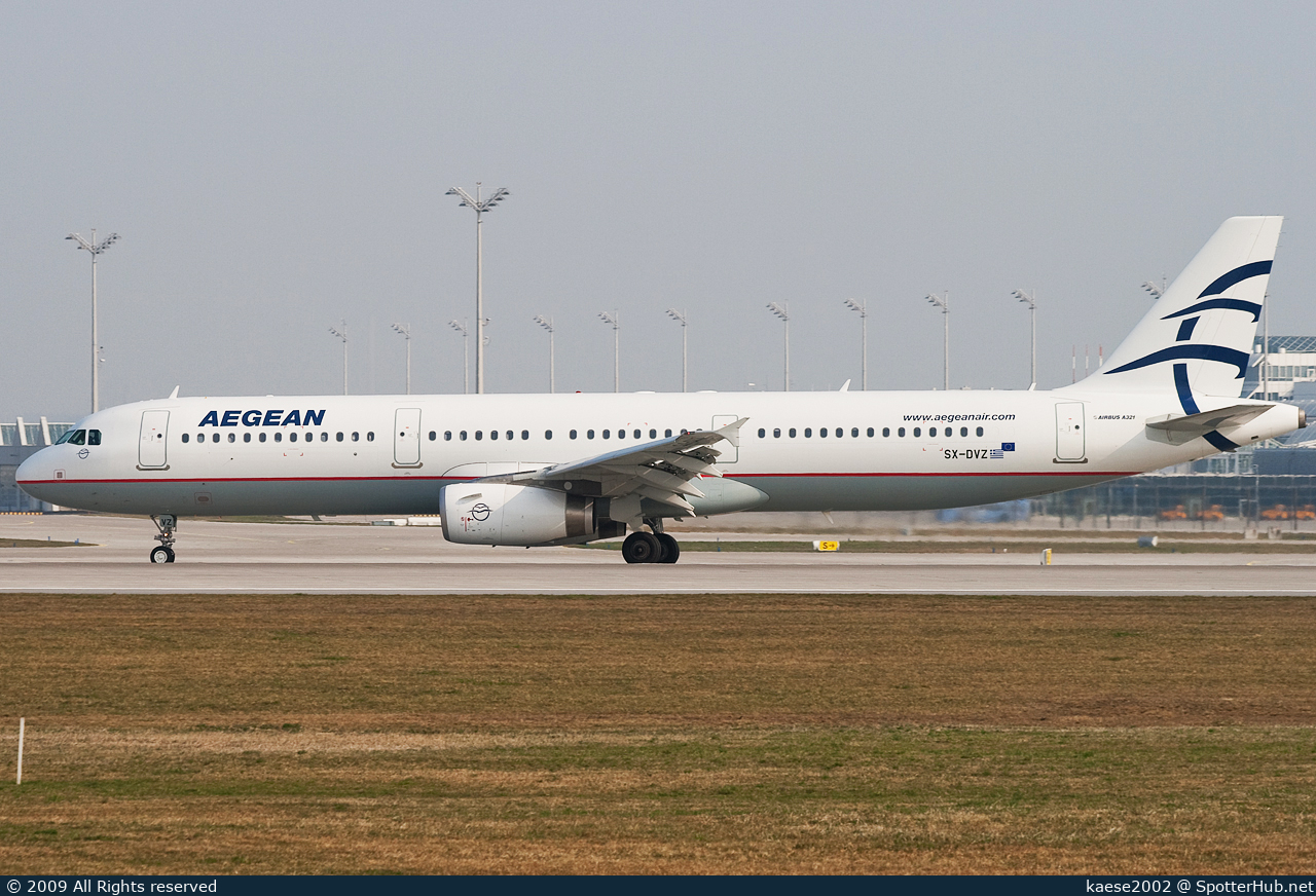 Photo of SX-DVZ - Airbus A321-231 operated by Aegean Airlines