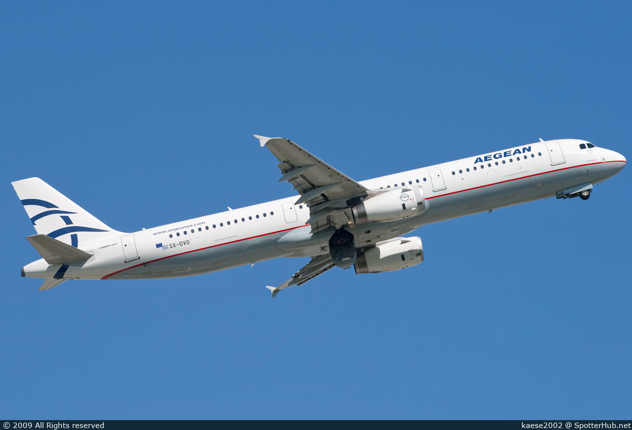 Photo of SX-DVO - Airbus A321-231 operated by Aegean Airlines