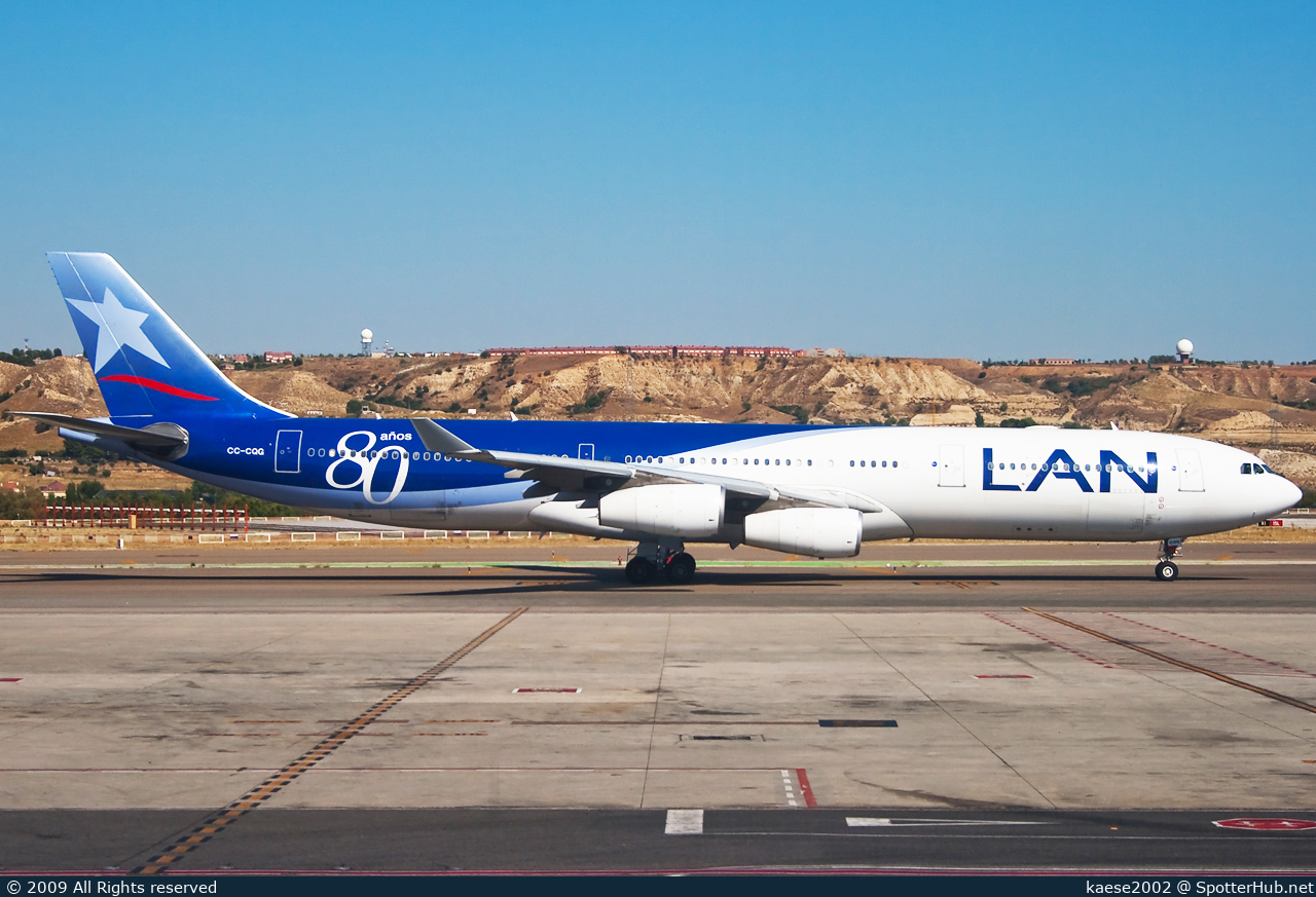 Photo of CC-CQG - Airbus A340-313 operated by LAN Airlines