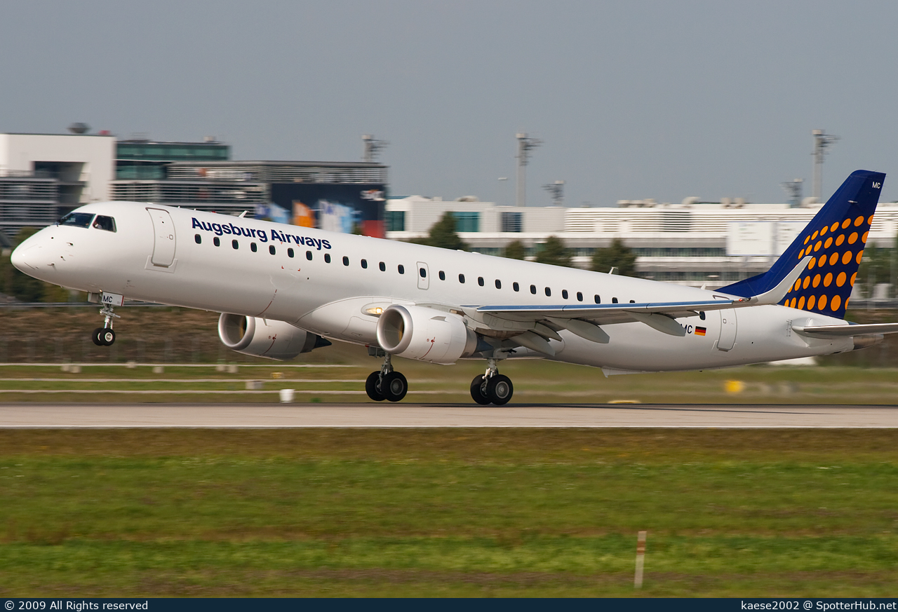 Photo of D-AEMC - Embraer ERJ-195LR operated by Augsburg Airways