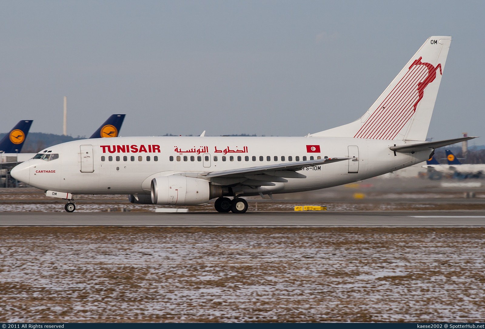 Photo of TS-IOM - Boeing 737-6H3 operated by Tunisair