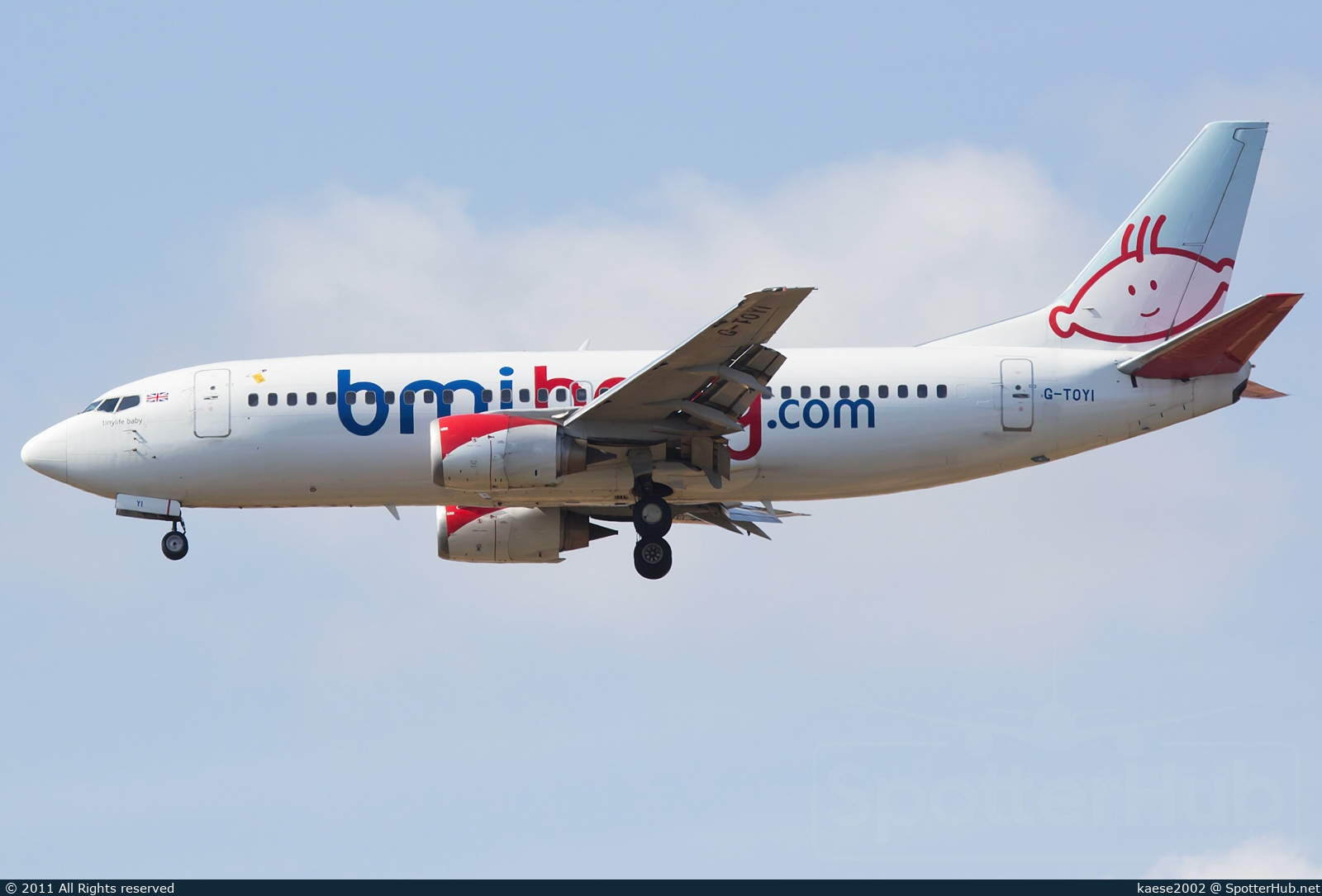 Photo of G-TOYI - Boeing 737-3Q8 operated by bmibaby
