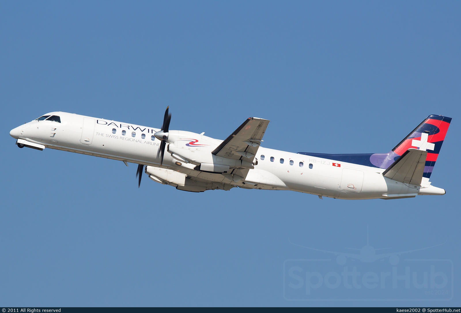 Photo of HB-IZJ - Saab 2000 operated by Darwin Airline