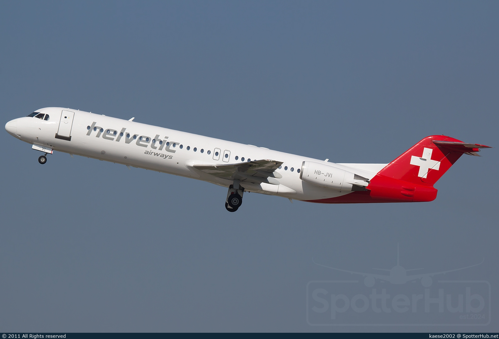 Photo of HB-JVI - Fokker 100 operated by Helvetic Airways
