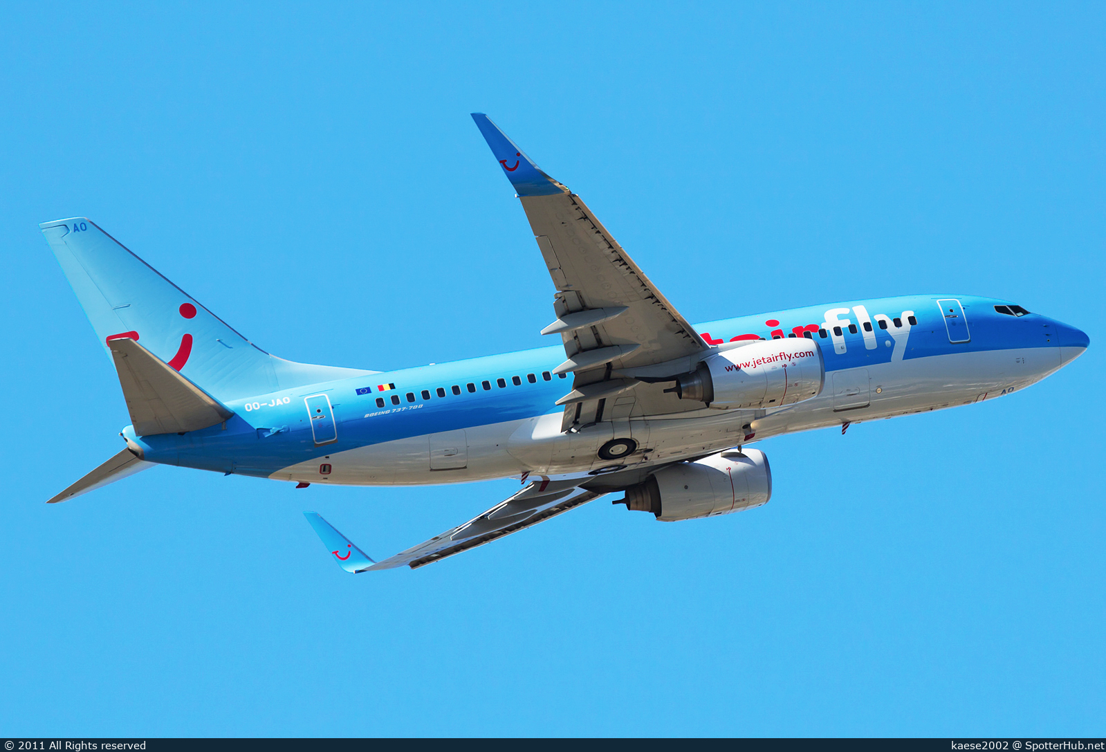 Photo of OO-JAO - Boeing 737-7K5 operated by Jetairfly
