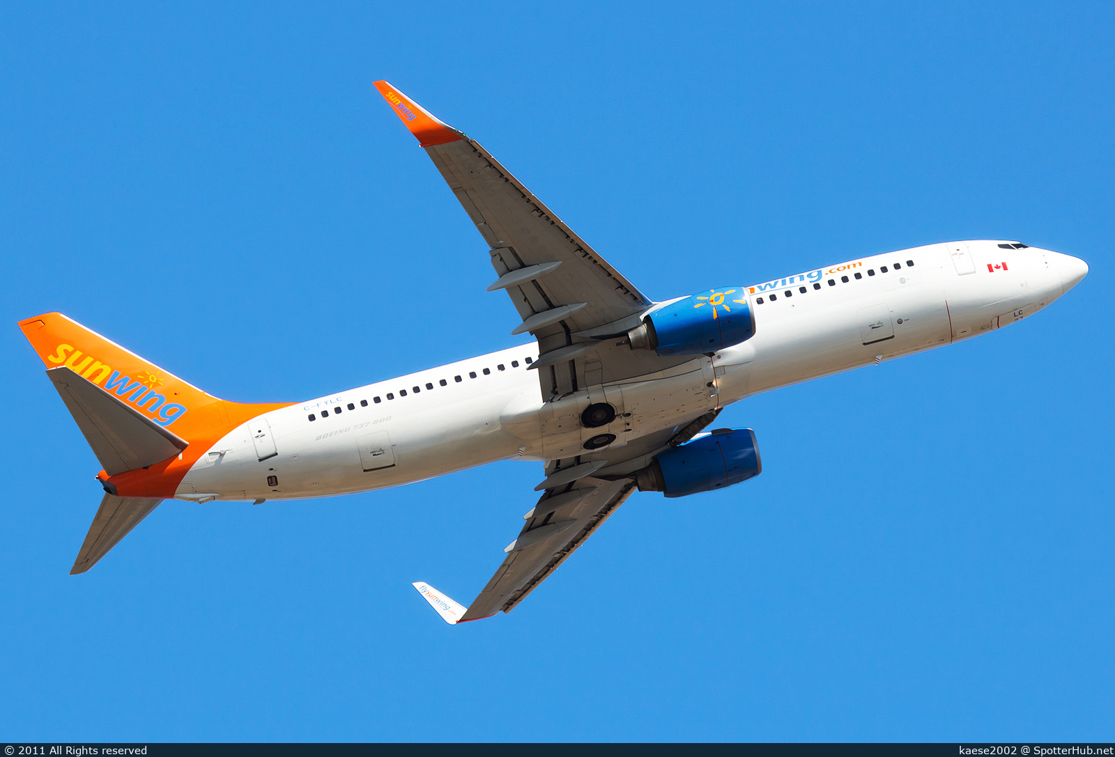 Photo of C-FYLC - Boeing 737-8BK operated by Sunwing Airlines