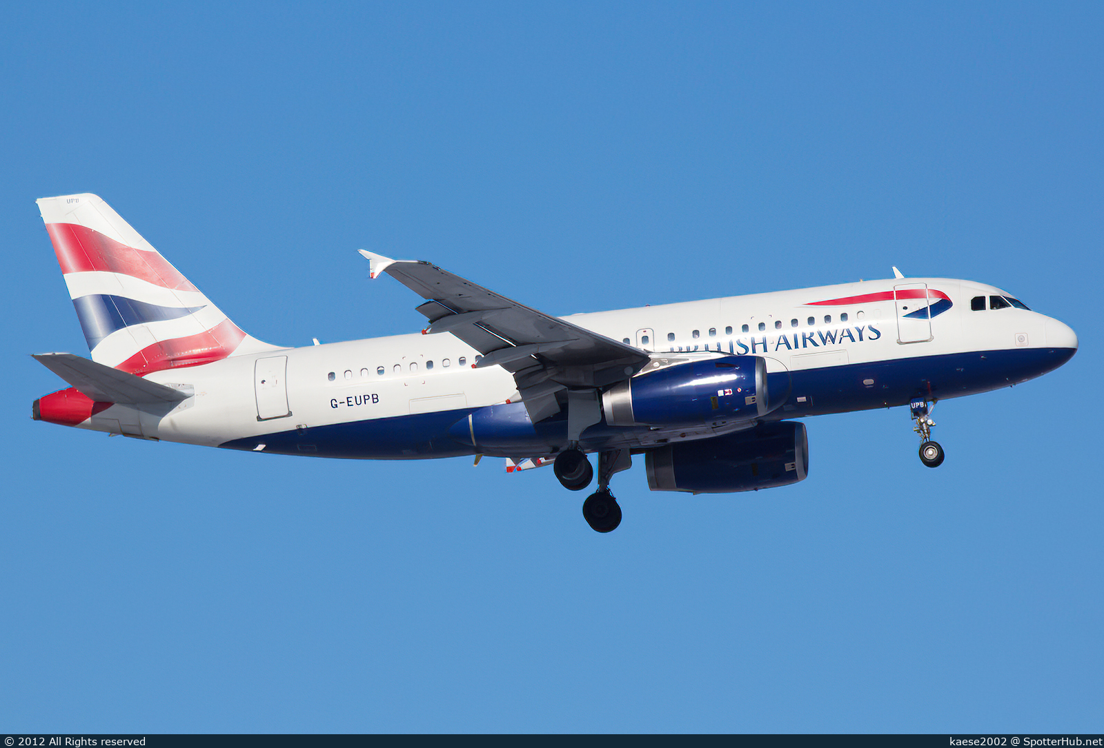 Photo of G-EUPB - Airbus A319-131 operated by British Airways