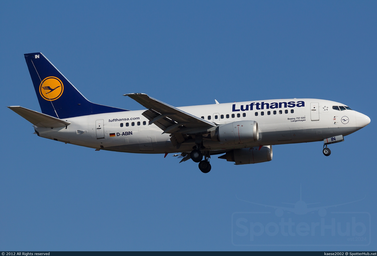 Photo of D-ABIN - Boeing 737-530 operated by Lufthansa