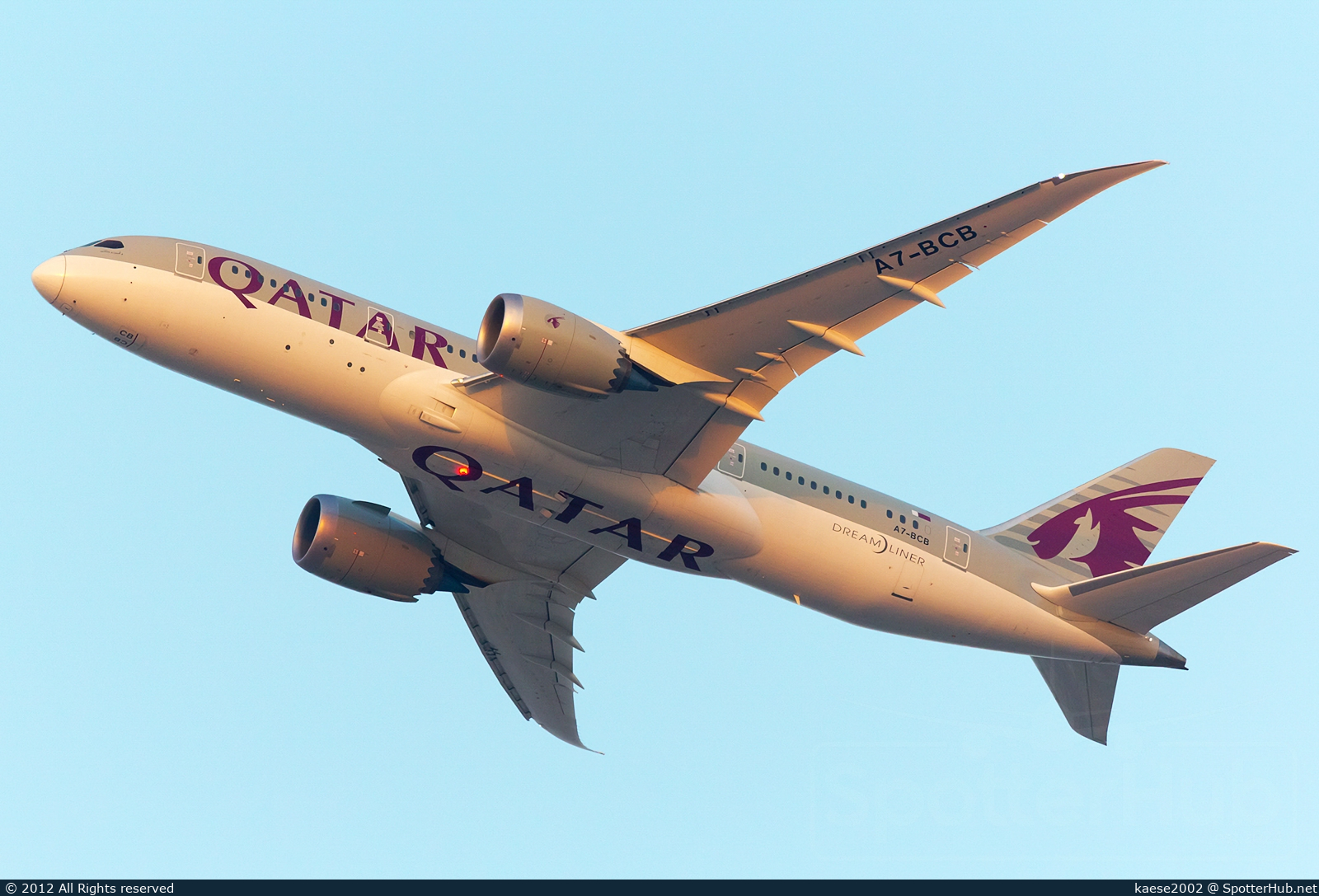 Photo of A7-BCB - Boeing 787-8 Dreamliner operated by Qatar Airways