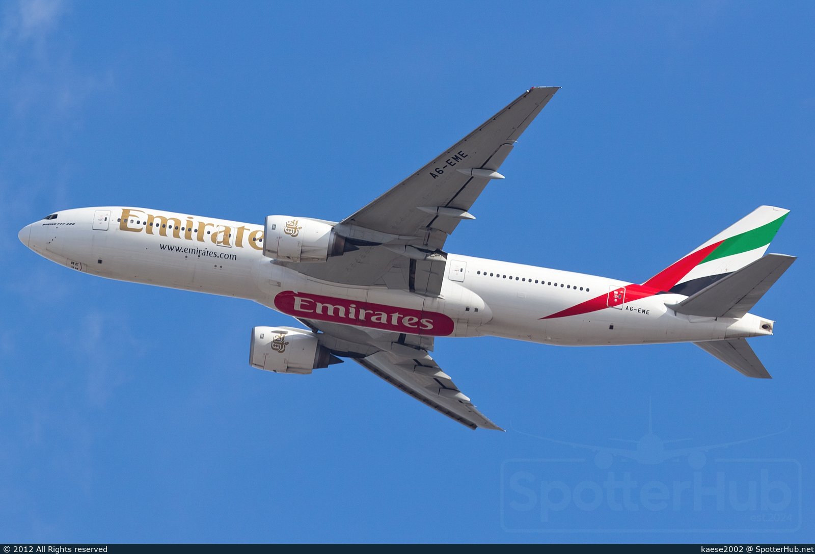Photo of A6-EME - Boeing 777-21H operated by Emirates