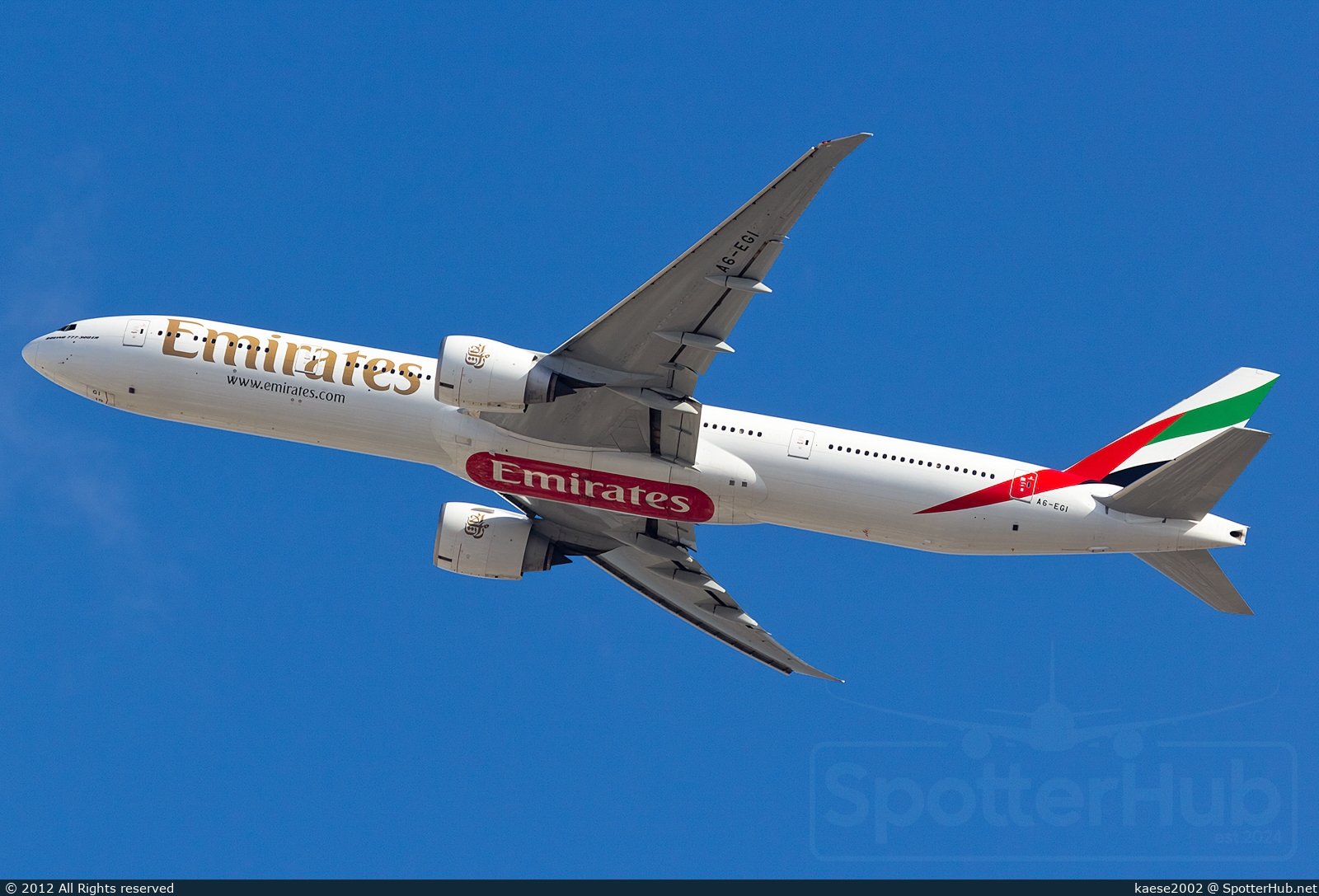 Photo of A6-EGI - Boeing 777-31H(ER) operated by Emirates