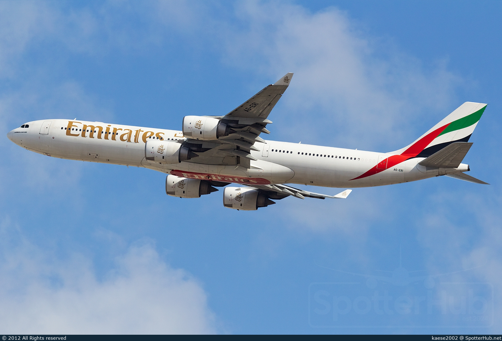 Photo of A6-ERI - Airbus A340-541 operated by Emirates