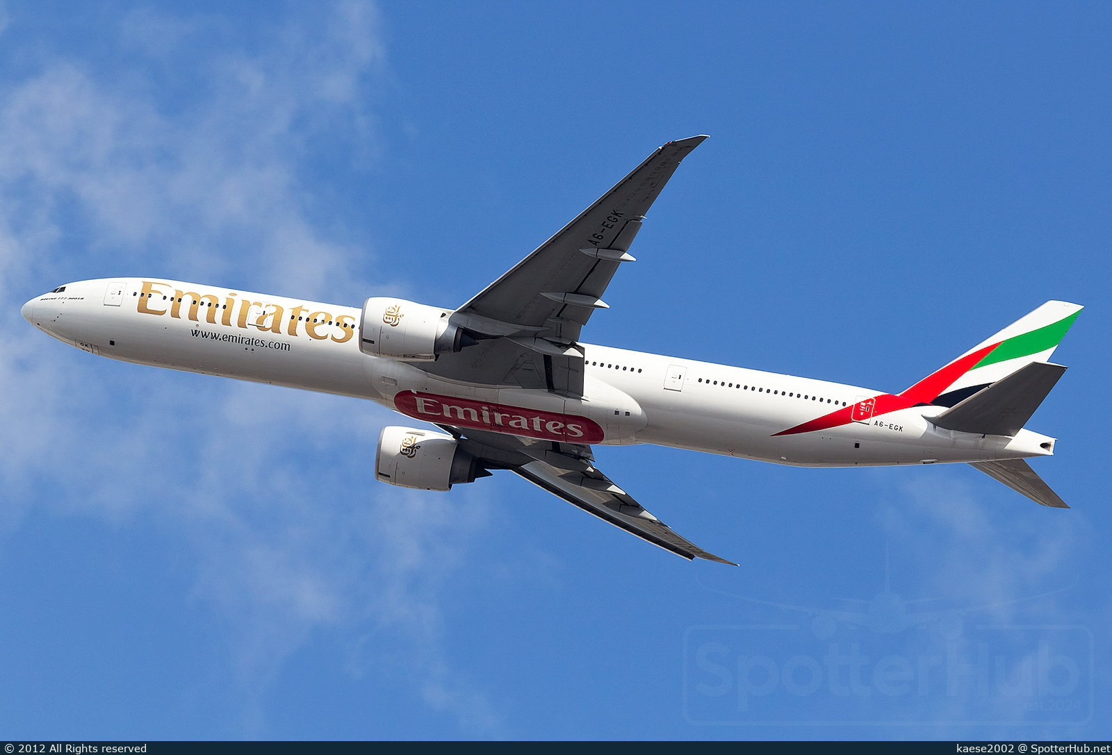 Photo of A6-EGK - Boeing 777-31H(ER) operated by Emirates