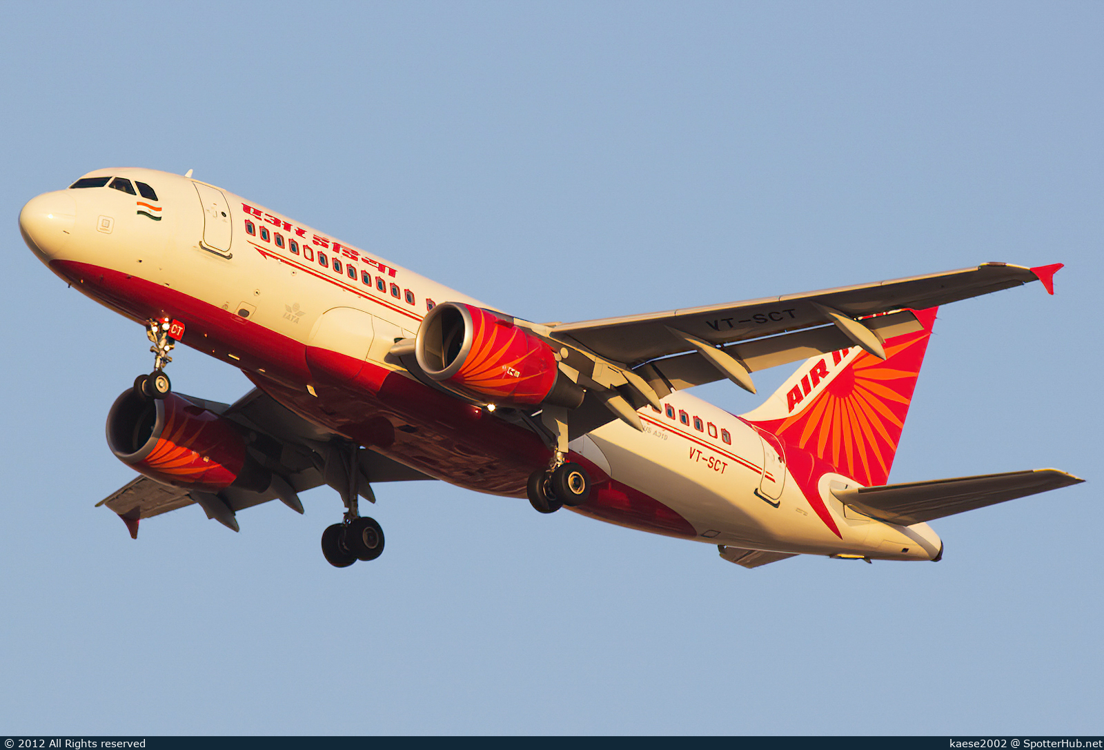 Photo of VT-SCT - Airbus A319-112 operated by Air India
