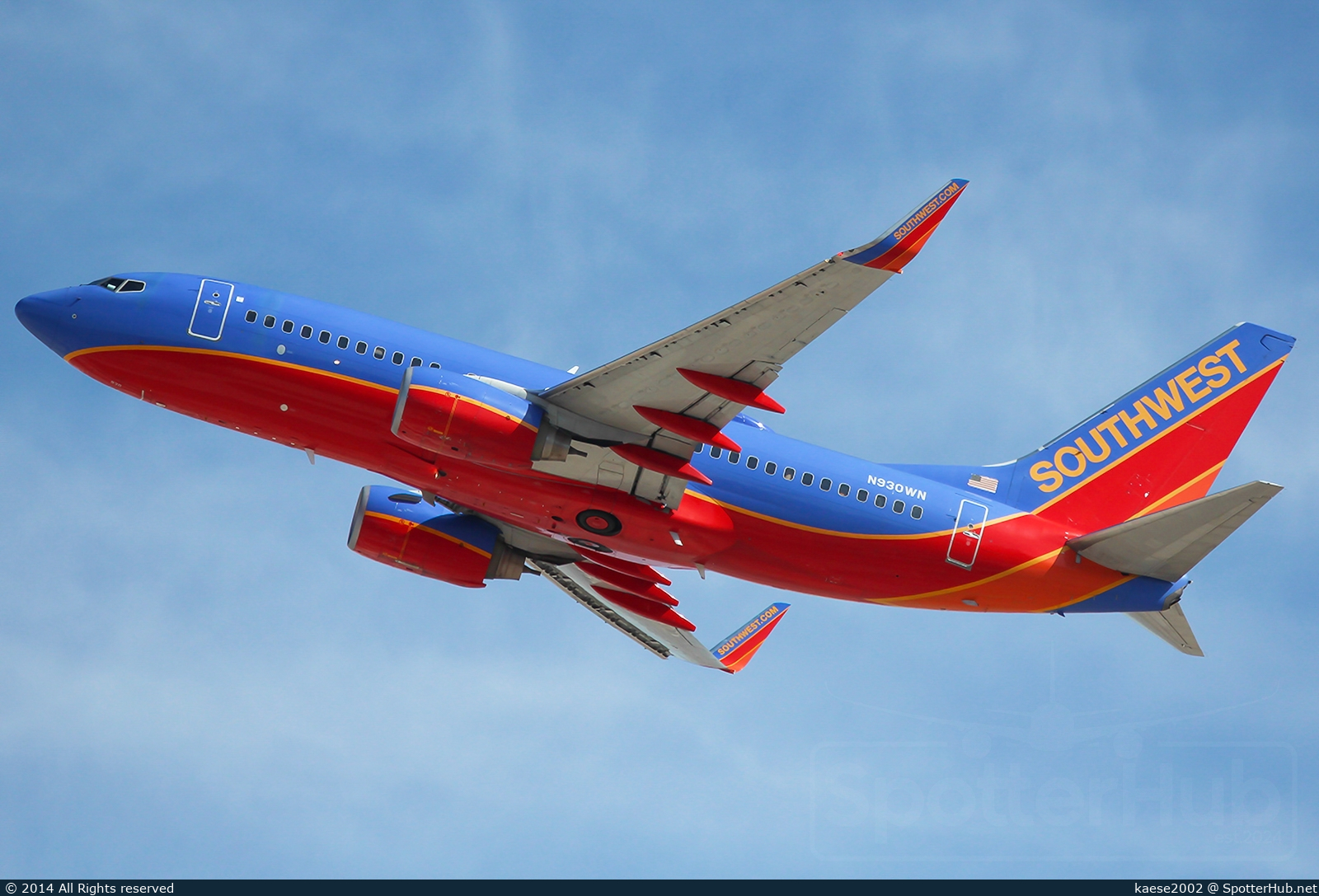 Photo of N930WN - Boeing 737-7H4 operated by Southwest Airlines