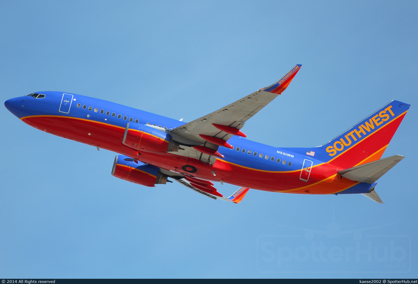 Photo of N551WN - Boeing 737-76Q operated by Southwest Airlines