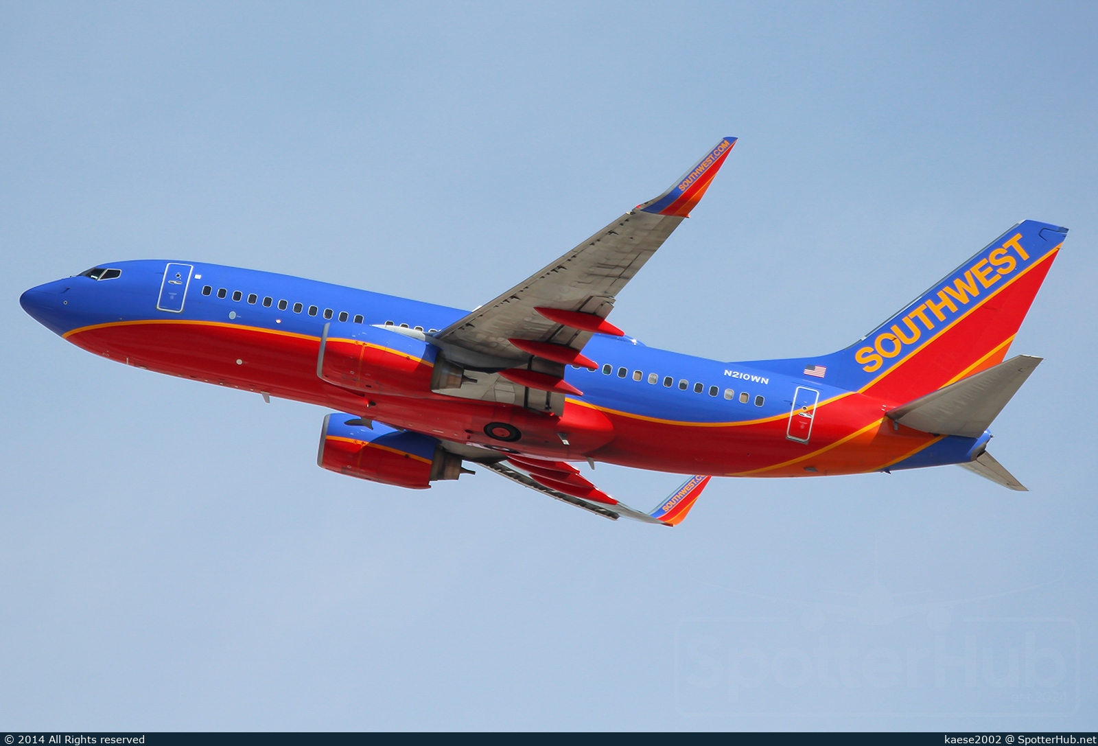 Photo of N210WN - Boeing 737-7H4 operated by Southwest Airlines